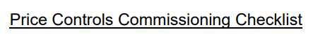 Price - CL -prtu-pre-commissioning-checklist